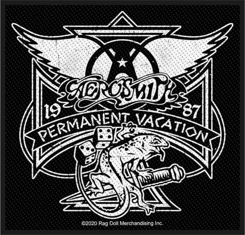 Aerosmith Permanent vacation nášivka cerná/bílá