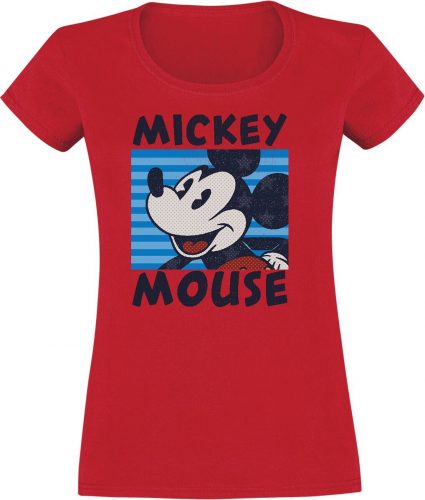 Mickey & Minnie Mouse Mickey's Stripes Dámské tričko červená