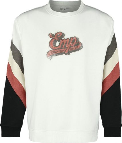 EMP Stage Collection Sweatshirt mit Oldschool EMP- Logo Mikina šedobílá