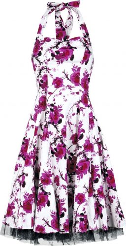 H&R London Pink Floral Dress Šaty bílá/ružová