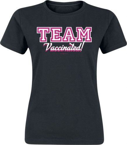 Sprüche Team Vaccinated! Dámské tričko černá