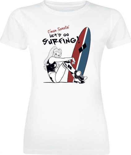 Suicide Squad Harley Quinn - Let's Go Surfing Dámské tričko bílá