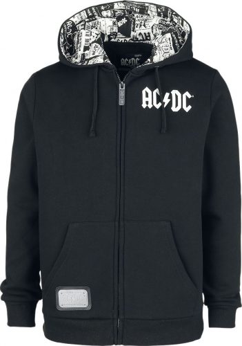 AC/DC EMP Signature Collection Mikina s kapucí na zip cerná/bílá