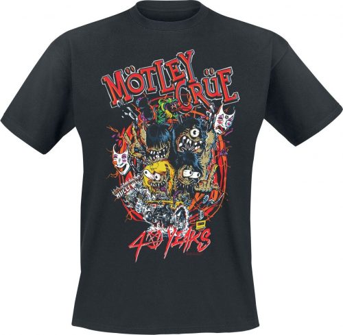 Mötley Crüe 40 Years Mötley Monsters Tričko černá