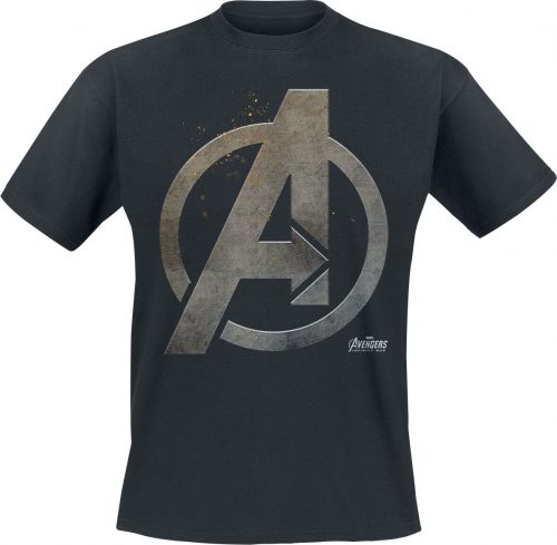 Avengers Steel Logo Tričko černá