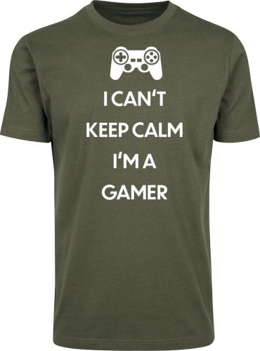 Sprüche I Can't Keep Calm. I'm A Gamer Tričko zelená
