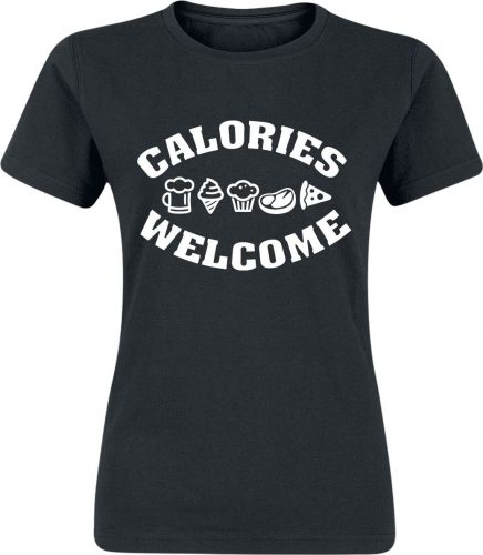 Food Calories Welcome Dámské tričko černá