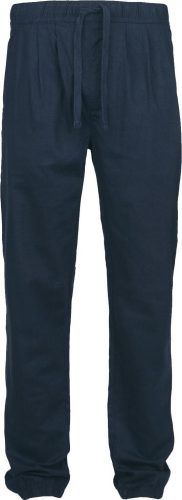 RED by EMP Námořnicky-modré látkové kalhoty s elastickým pasem a šňůrkou Kalhoty námořnická modrá