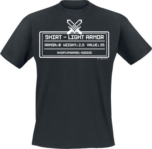 Zábavné tričko Light Armor Tričko černá