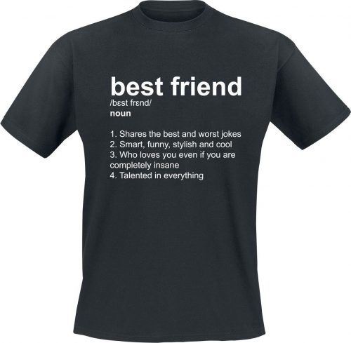 Family & Friends Definition Best Friend Tričko černá