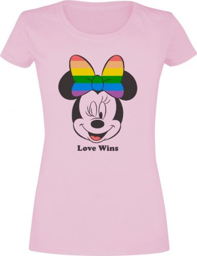 Mickey & Minnie Mouse Love Wins Dámské tričko světle růžová