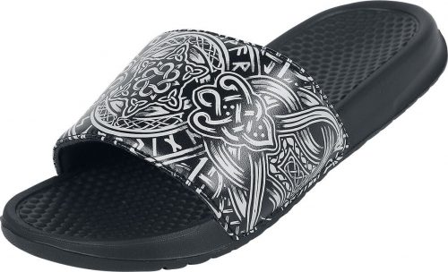 Black Premium by EMP Černé sandály s motivem v keltském stylu sandály černá