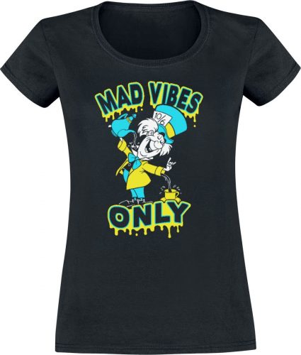 Alice in Wonderland Mad Vibes Only Dámské tričko černá