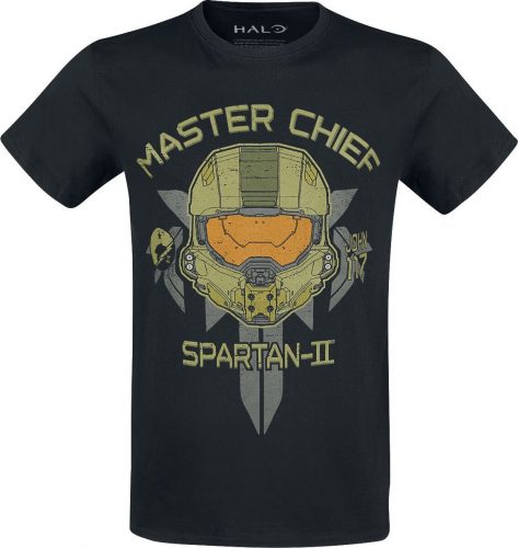 Halo Master Chief Spartan II Tričko černá