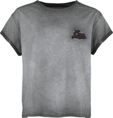 EMP Premium Collection T-Shirt mit EMP Stickerei und Waschung Dámské tričko černá