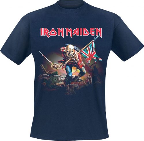 Iron Maiden Trooper Tričko námořnická modrá
