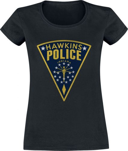 Stranger Things Hawkins Police Dámské tričko černá