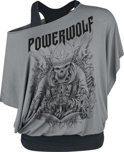 Powerwolf Skull Saint Dámské tričko šedá/cerná