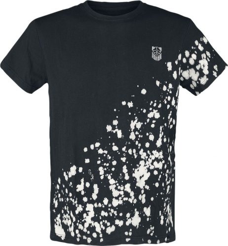 Black Premium by EMP T-Shirt mit weißen Flecken mit Stickerei Tričko černá