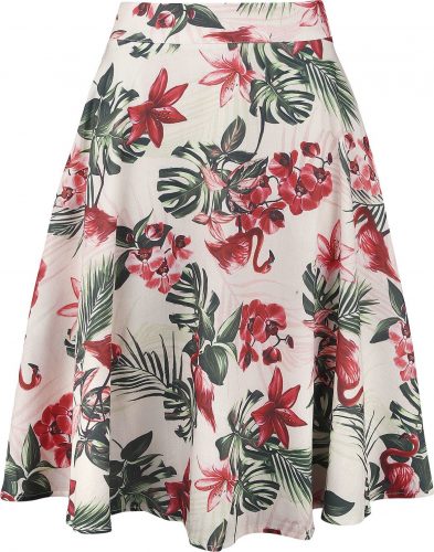 Voodoo Vixen Tropical Print Flare Skirt Sukně vícebarevný