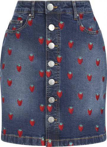 Hell Bunny Mini sukně Strawberry Sukně modrá/cervená