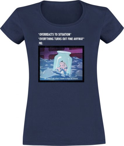 Alice in Wonderland Meme Dámské tričko modrá