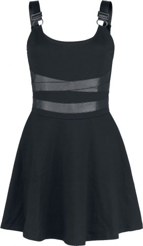 Gothicana by EMP Krátké šaty s bondage detaily Šaty černá