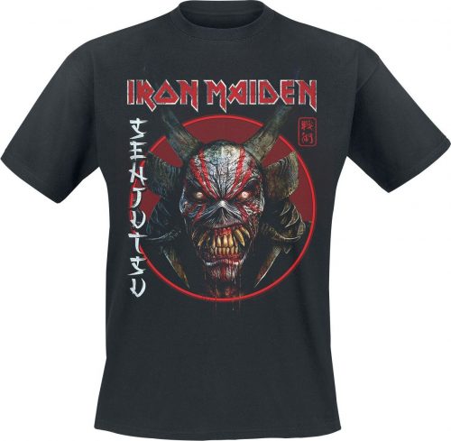 Iron Maiden Senjutsu Eddie Face Circle Tričko černá