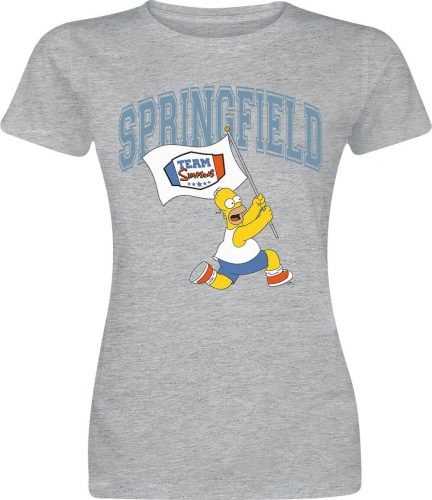 Die Simpsons Springfield Team Dámské tričko šedá