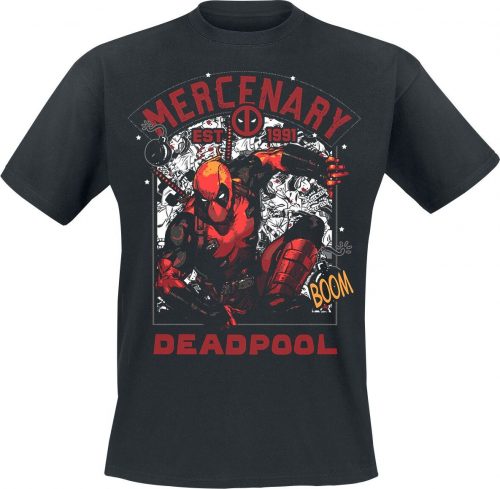 Deadpool Mercenary Tričko černá