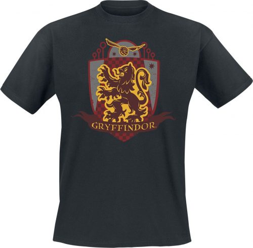 Harry Potter Gryffindor Chest Badge Tričko černá