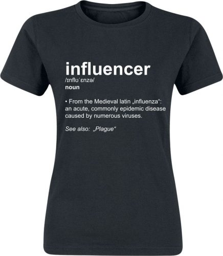 Sprüche Definition Influencer Dámské tričko černá