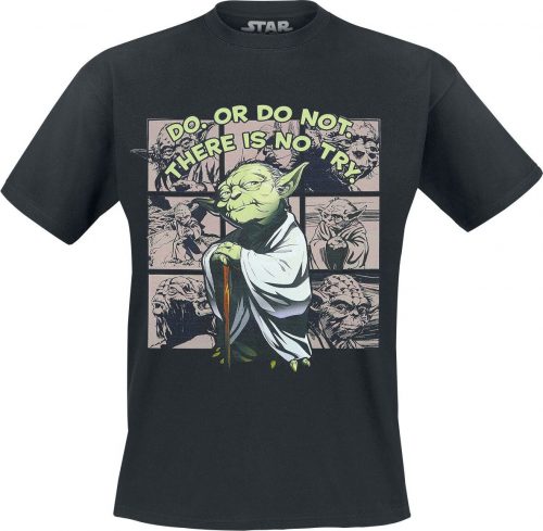 Star Wars Yoda - Do. Or Do Not. Tričko černá