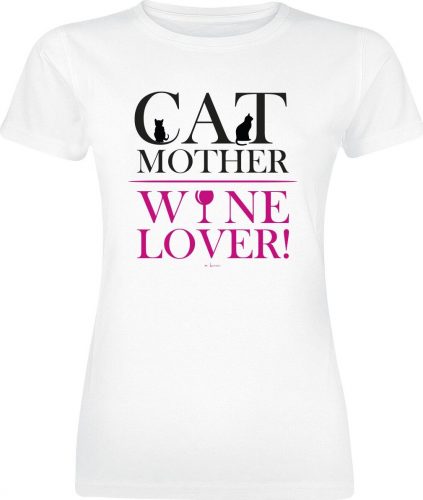 Alcohol & Party Cat Mother - Wine Lover Dámské tričko bílá
