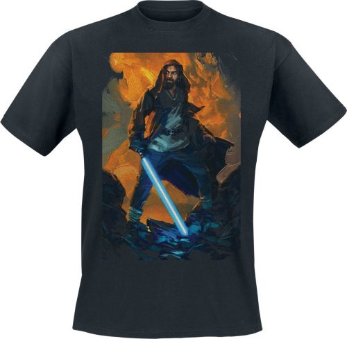 Star Wars Obi-Wan - Kenobi - Paint Tričko černá