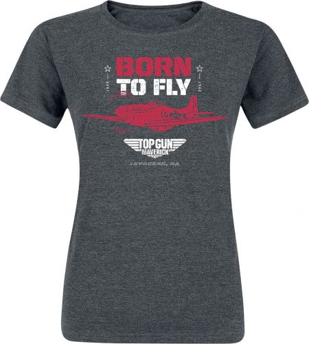 Top Gun Born To Fly Dámské tričko šedá