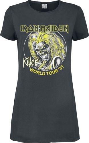 Iron Maiden Amplified Collection - Killer World Tour 81' Šaty charcoal