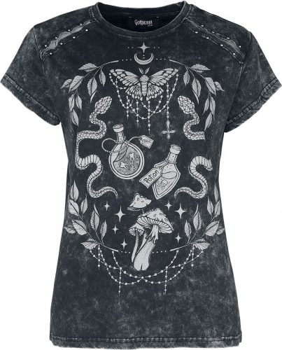 Gothicana by EMP T-Shirt mit Alchemy Print Dámské tričko černá