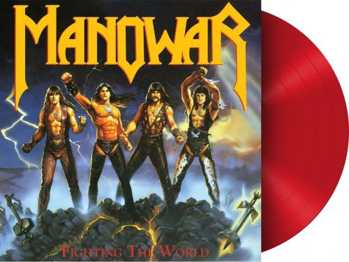 Manowar Fighting the world LP červená