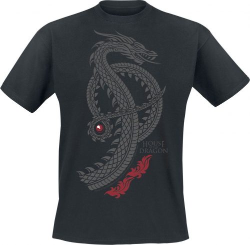 Game Of Thrones House Of The Dragon - Dragon Logo Tričko černá