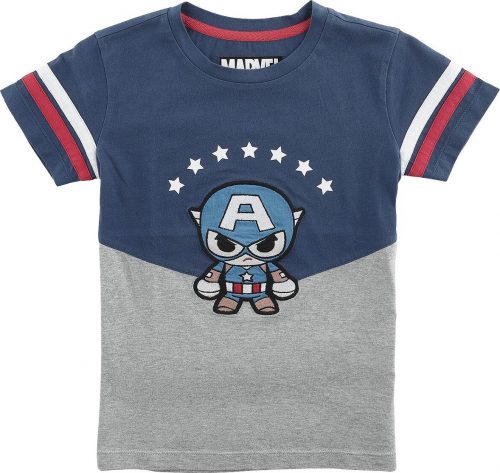 Captain America Captain America detské tricko šedá melírovaná/modrá