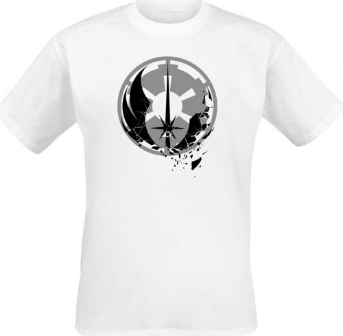 Star Wars Obi-Wan - Kenobi - Fractured Logo Tričko bílá
