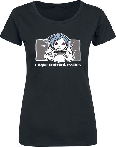 Zábavné tričko Control Issues Dámské tričko černá