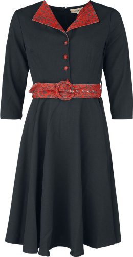 Timeless London Lynette Animal Dress Šaty cerná/cervená