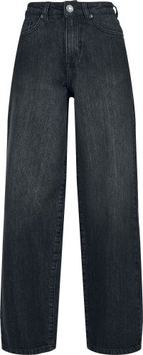 Urban Classics Ladies High Waist 90`s Wide Leg Denim Pants Dámské džíny černá