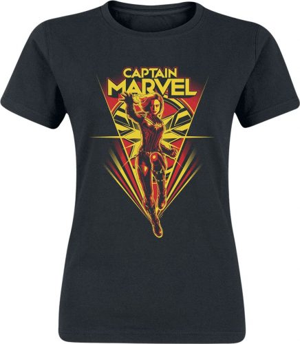 Captain Marvel Flying Dámské tričko černá