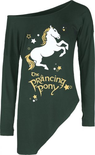 Pán prstenů Prancing Pony Dámské tričko s dlouhými rukávy zelená
