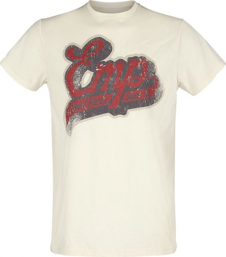 EMP Stage Collection T-Shirt mit EMP Retro Logo Tričko bílá
