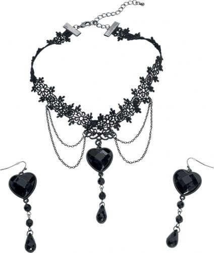 Gothicana by EMP Dark Heart Sada šperků černá