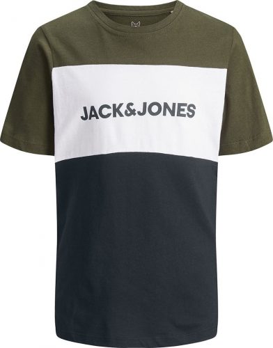 Jack & Jones Logo Block detské tricko zelená/cerná